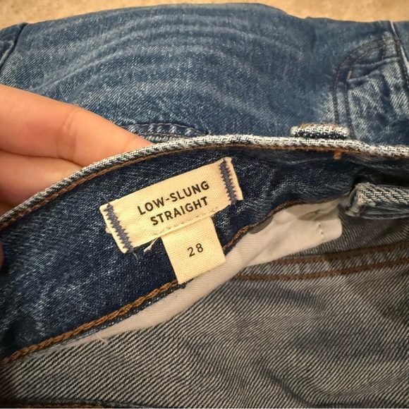 Madewell Low Slung Straight Jeans in Palmina Wash Size 28 - Picture 5 of 5
